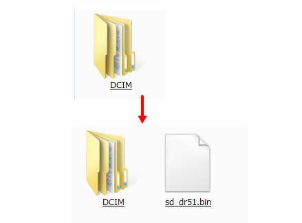 SDカード内のファイル変化